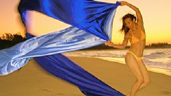 modelling with satins on the beach and near the sea- use ... by Fiona Ayerst 